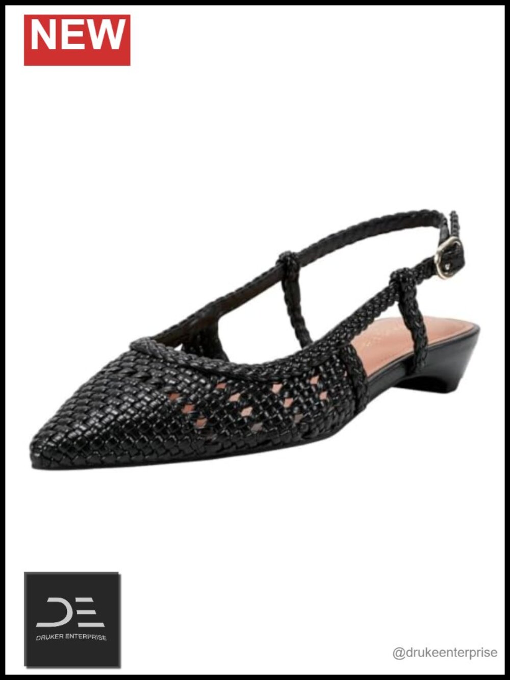 Marc Fisher Kelysa Faux Leather Pointy Toe Slingback Flats